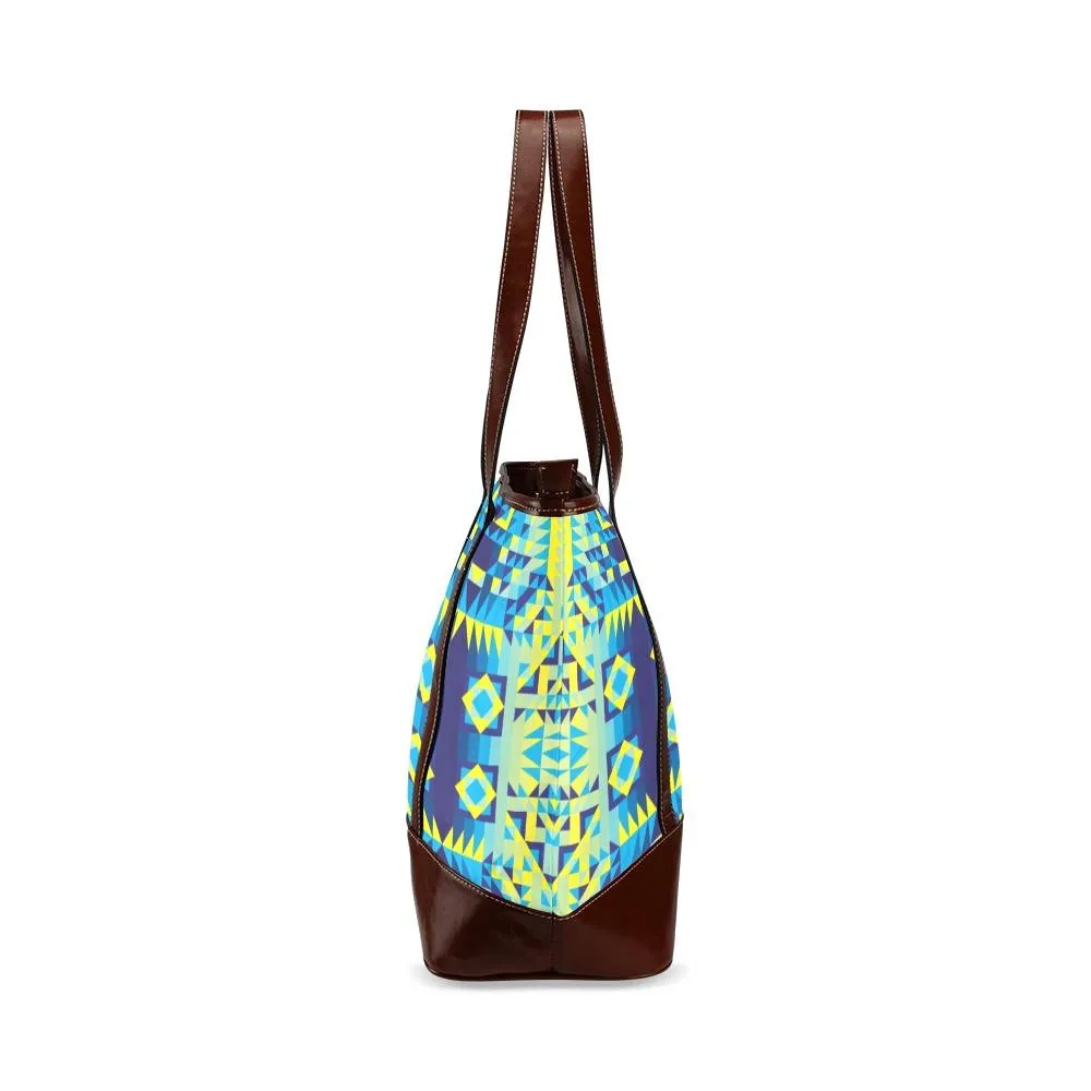 Kaleidoscope Jaune Bleu Tote Handbag