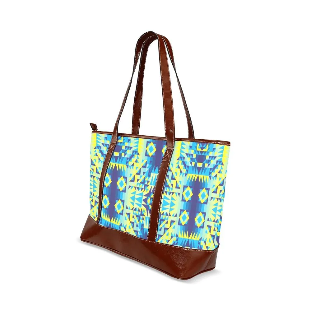 Kaleidoscope Jaune Bleu Tote Handbag