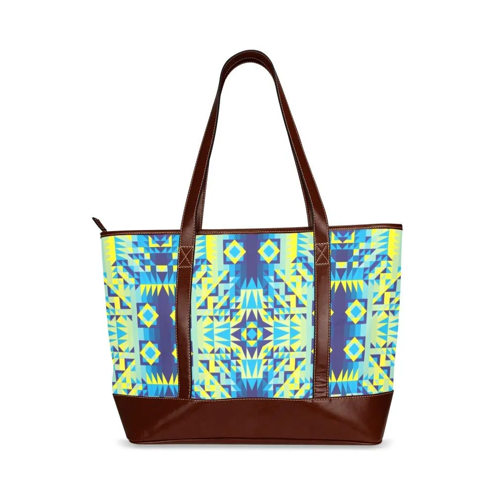 Kaleidoscope Jaune Bleu Tote Handbag