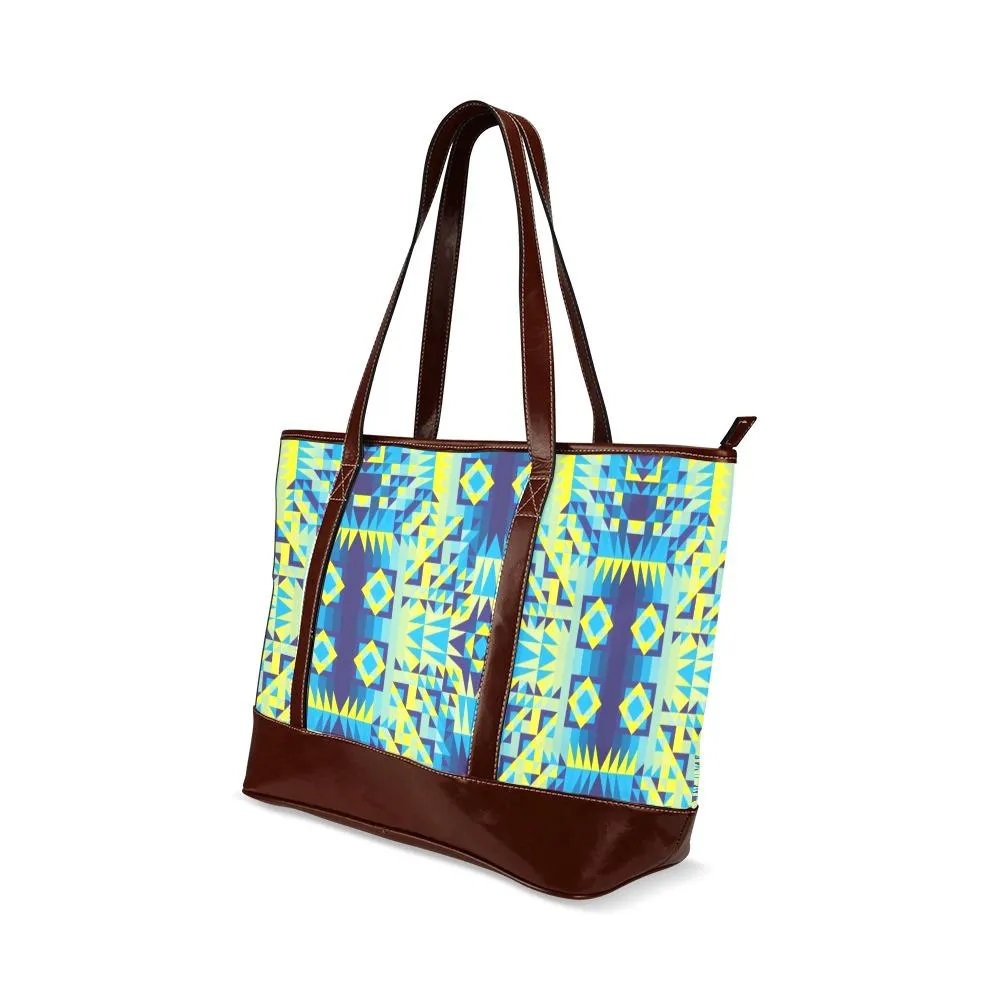 Kaleidoscope Jaune Bleu Tote Handbag