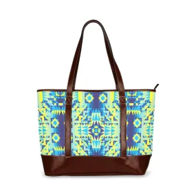 Kaleidoscope Jaune Bleu Tote Handbag