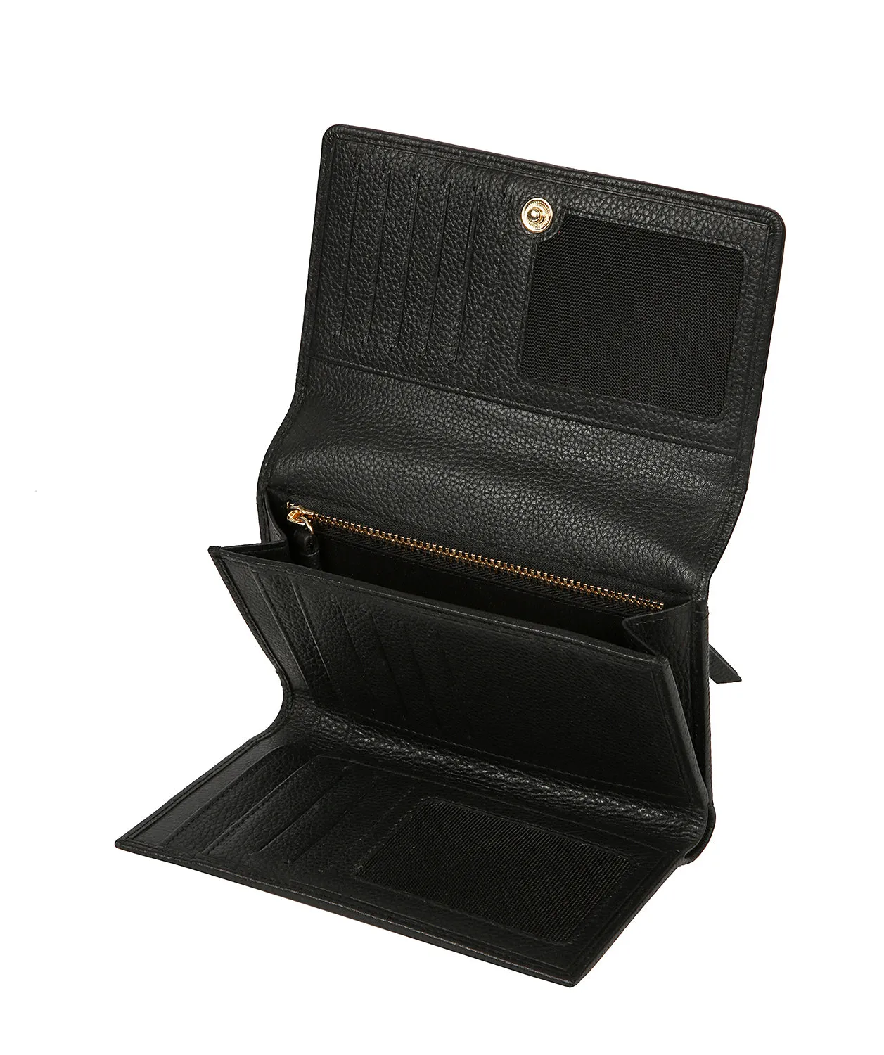 'Kali' Black Leather Purse