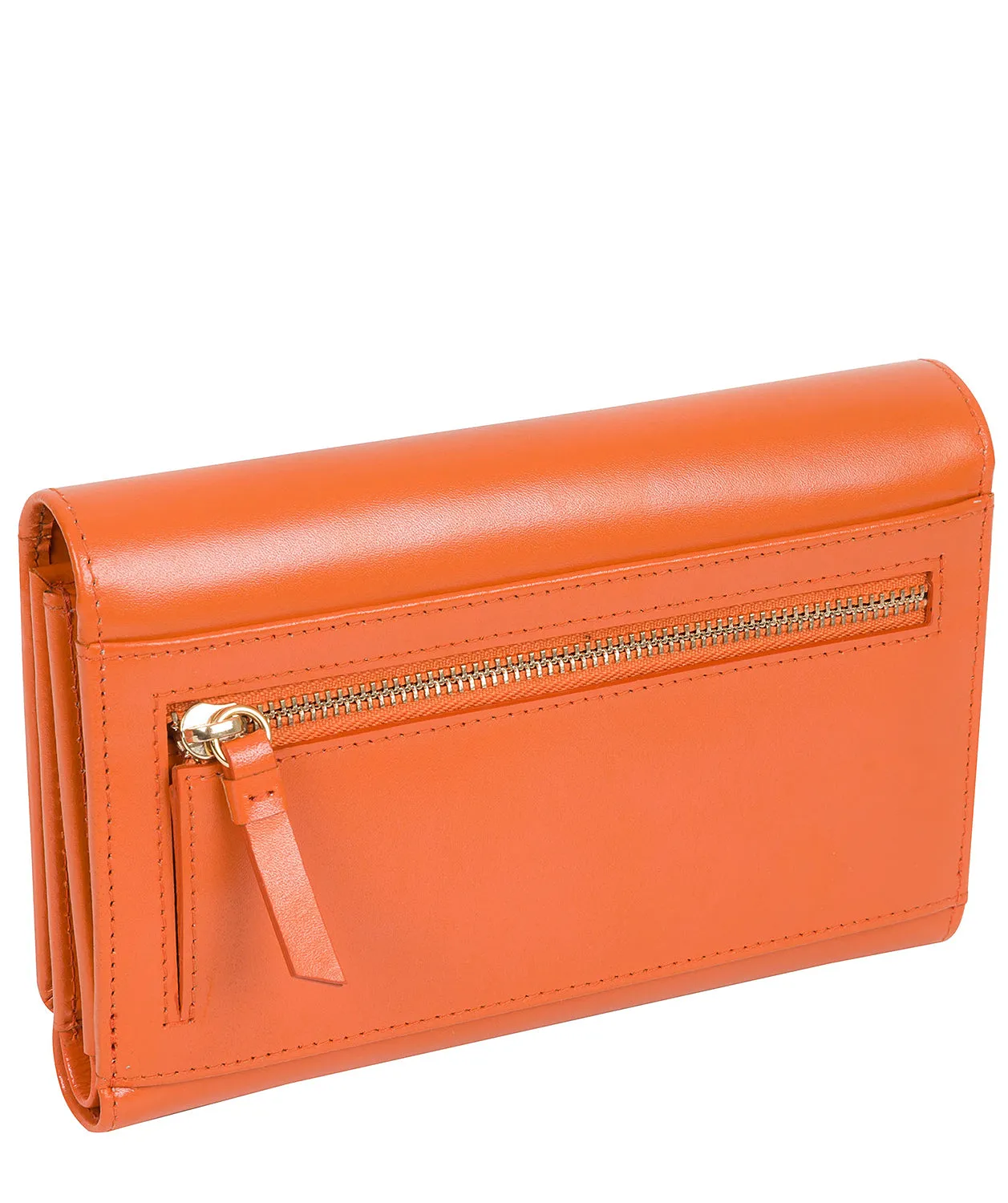 'Kali' Orange Leather Purse