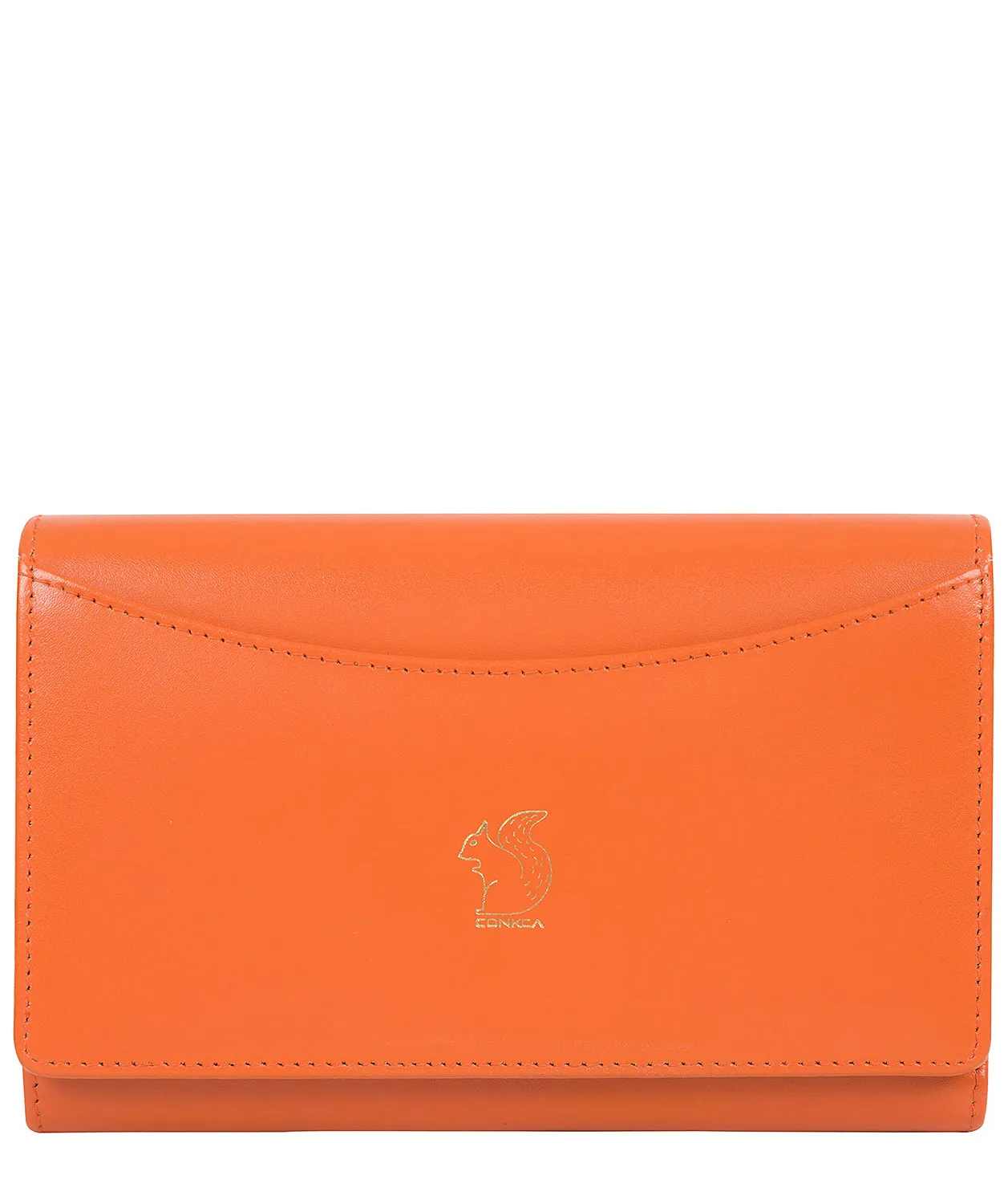 'Kali' Orange Leather Purse