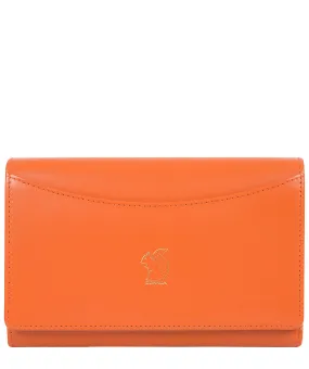 'Kali' Orange Leather Purse