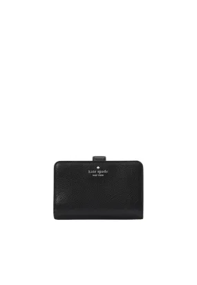 Kate Spade Lena Medium Compact Bifold Wallet In Black KH787