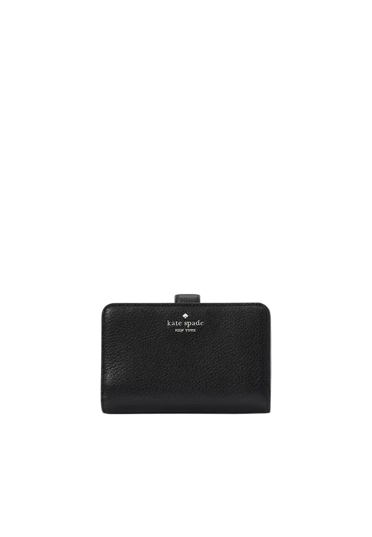 Kate Spade Lena Medium Compact Bifold Wallet In Black KH787