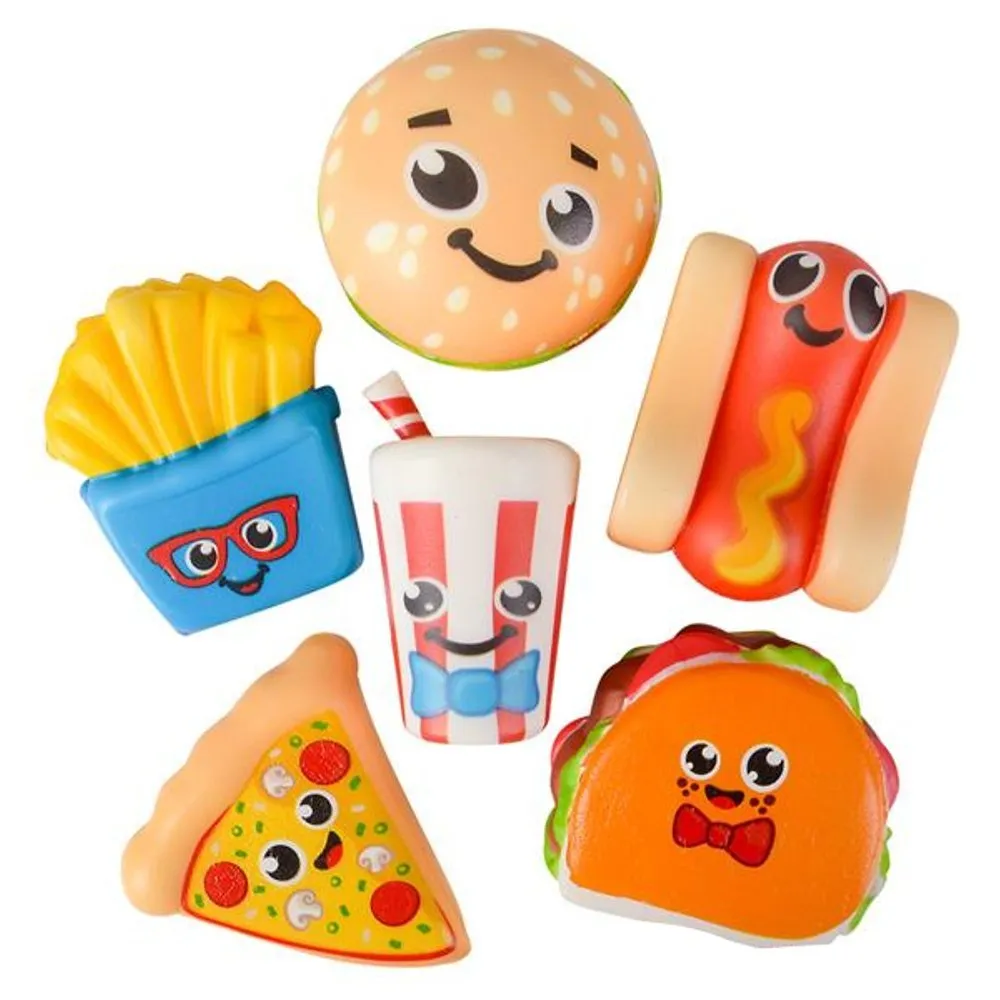 Kicko 3.75 Inch Slow Rising Squishy Fast Food Toys - 6 Piece Assorted Scented Simulation