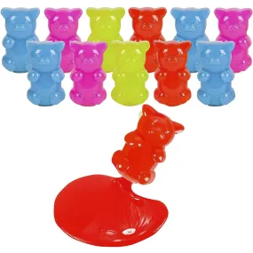 Kicko Gummy Bear Slime - 12 Pack - Neon Gooey Slimes in Teddy Bear Shaped Jars - for Party