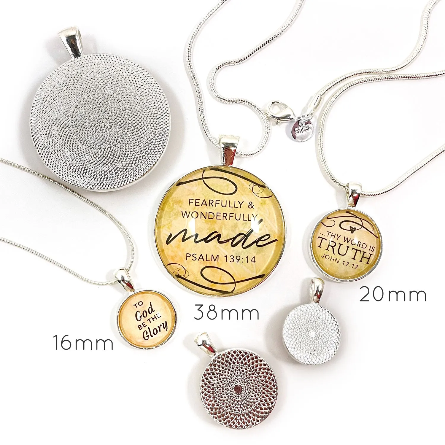 Kindness – Proverbs 3:3 Scripture Silver-Plated Pendant Necklace (2 Sizes) – Add a Matching Charm Bangle!