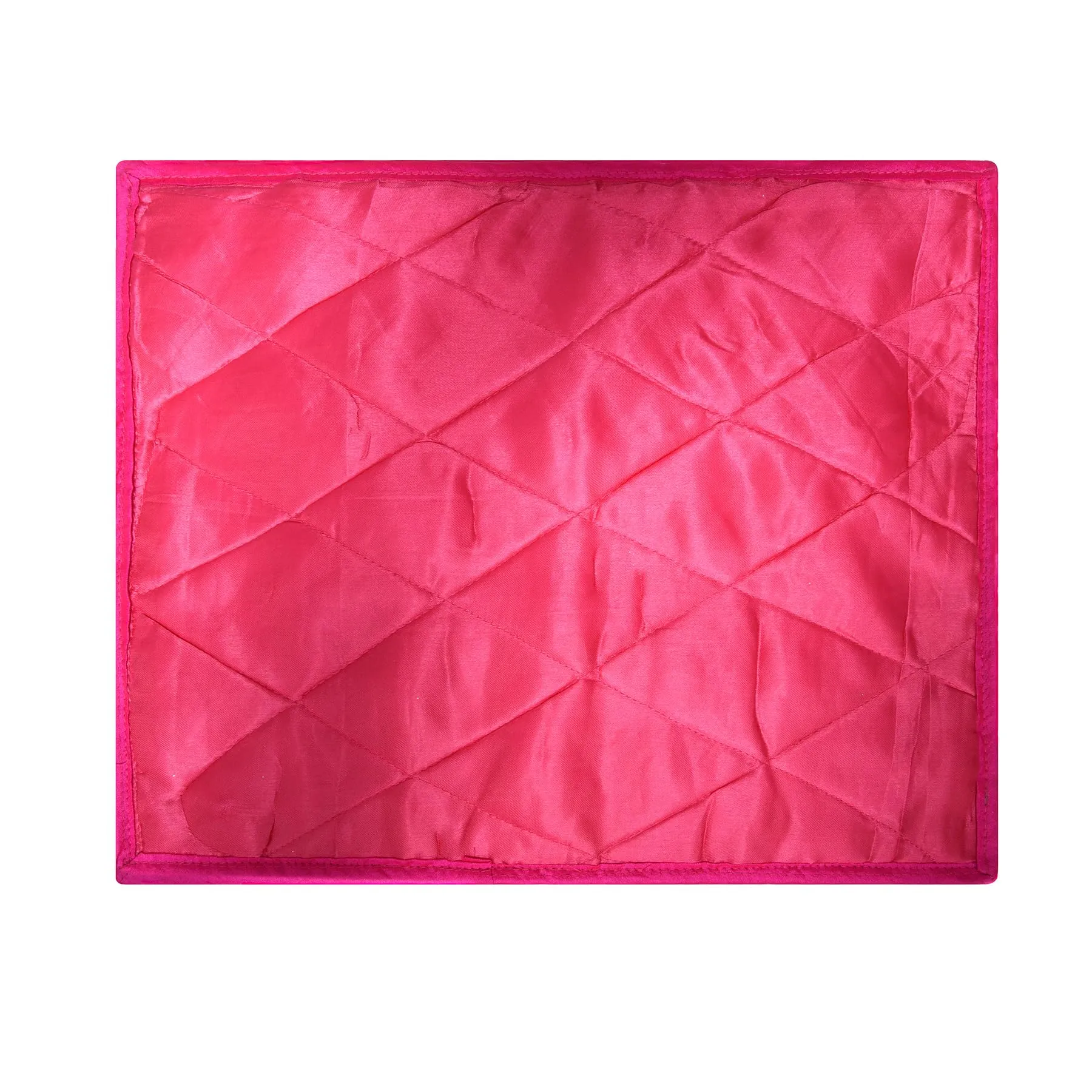 Kuber Industries Saree Cover | Clothes Storage Bag | Single Packing Saree with Zip Closure | Wardrobe Organizer | Cloth Stoarge Organizer | Carry Half Lace Transparent | Pack of 12 | Pink