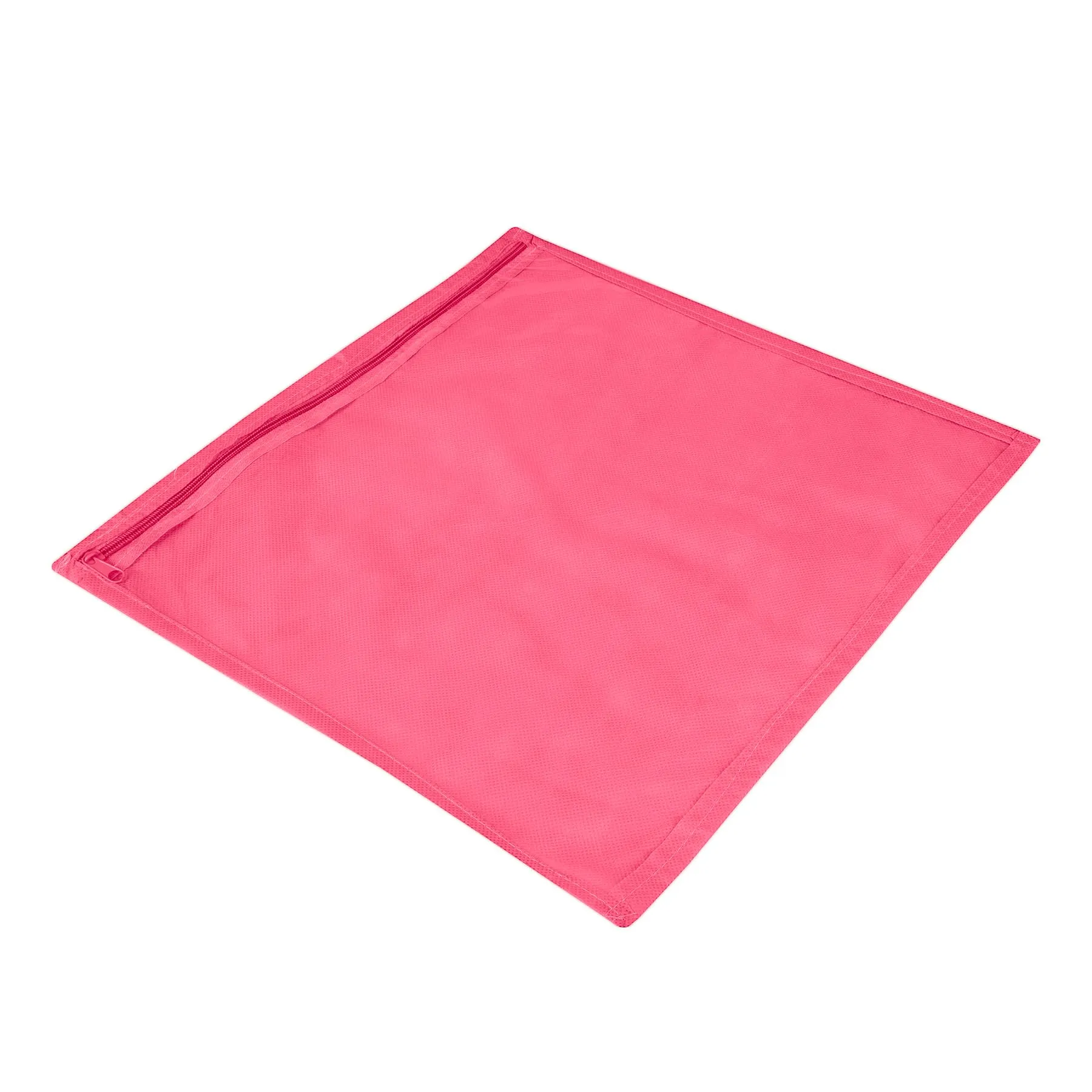 Kuber Industries Saree Cover | Clothes Storage Bag | Single Packing Saree with Zip Closure | Wardrobe Organizer | Cloth Stoarge Organizer | Plain Saree Cover | Pack of 6 | Pink