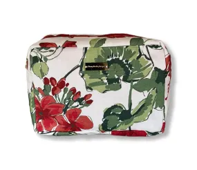 Large Cottage Grove Geranium Red Toiletries Bag