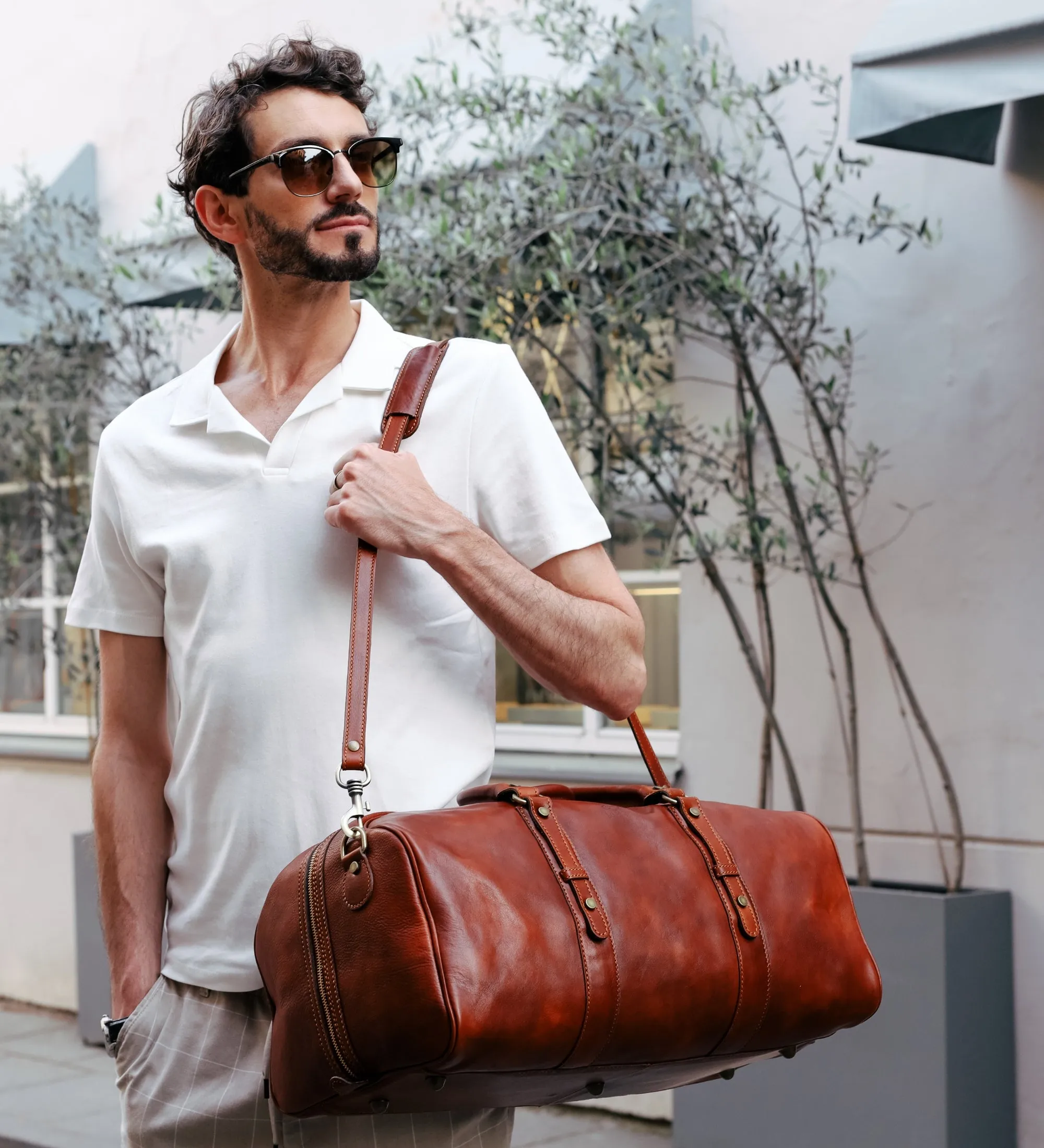 Leather Duffel Bag, Weekender Bag - Song of Solomon