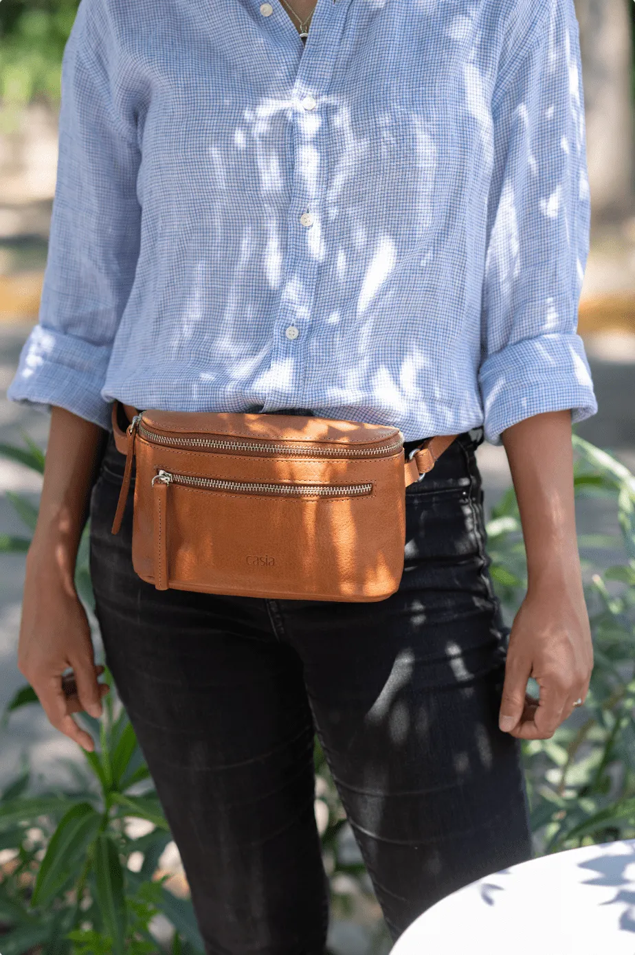 Leather fanny pack - Monte