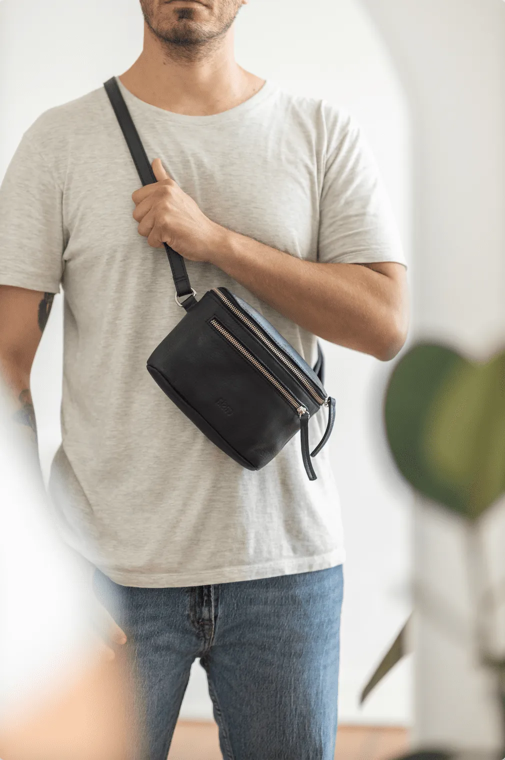 Leather fanny pack - Monte