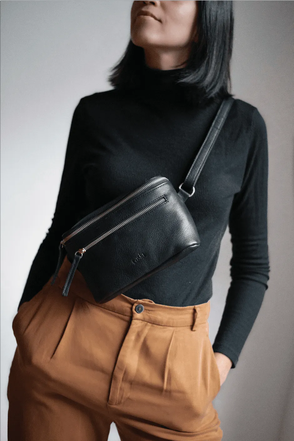 Leather fanny pack - Monte