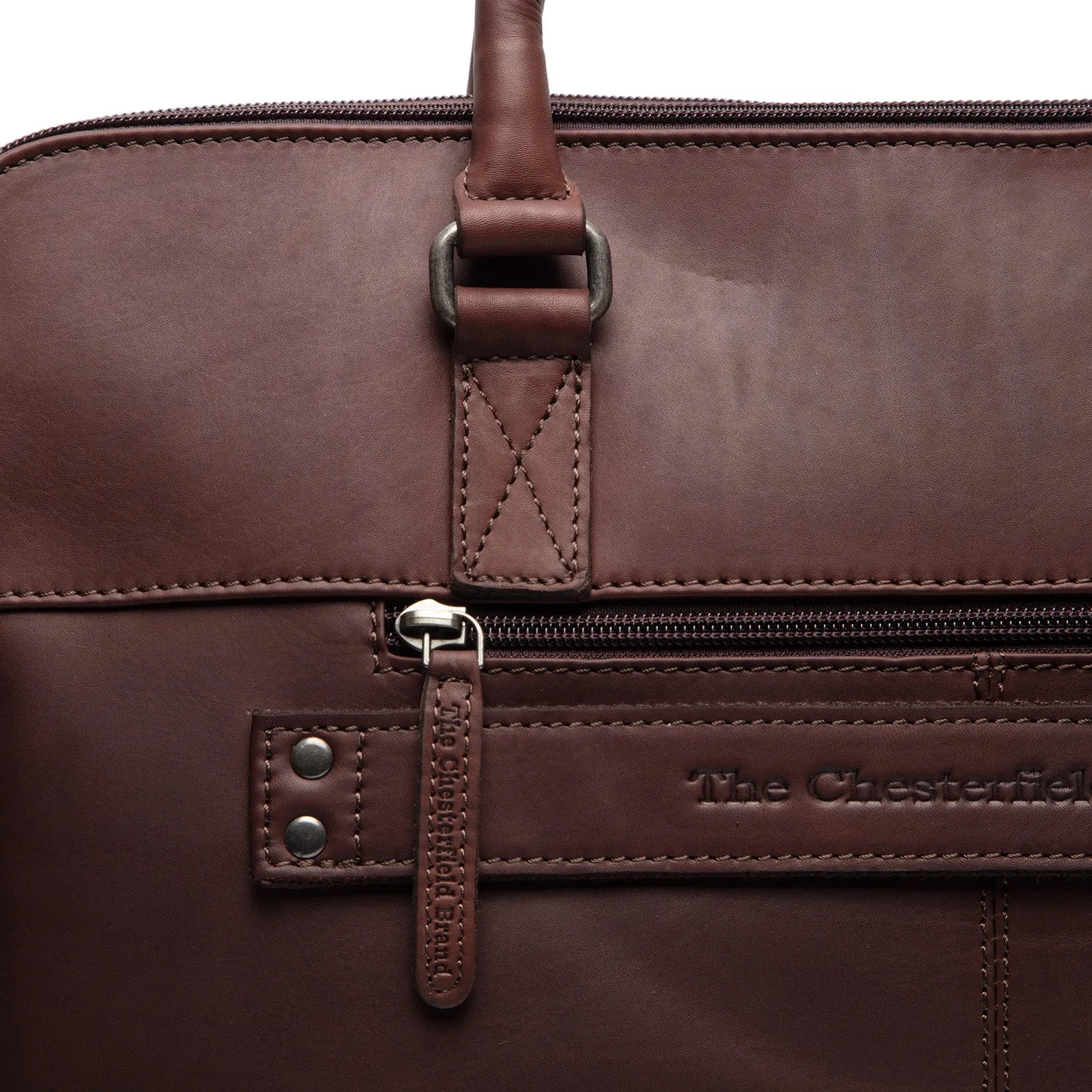 Leather Laptop Bag Brown Cameron