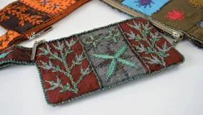 Leaves embroidery woman purse, Egyptian handmade embroidered wallet