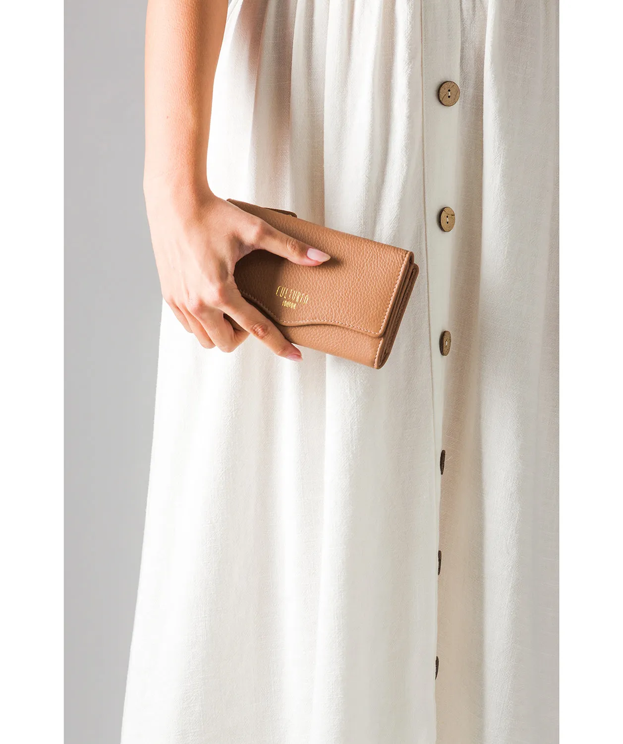 'Letitia' Fawn Leather Purse