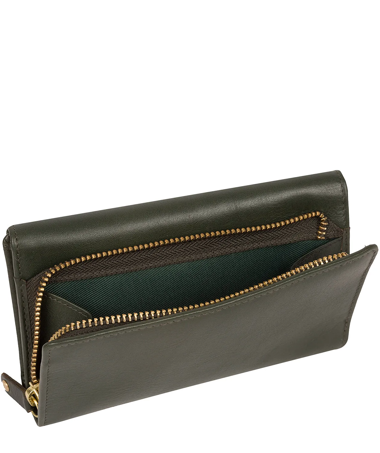 'Letitia' Garden Green Leather Purse