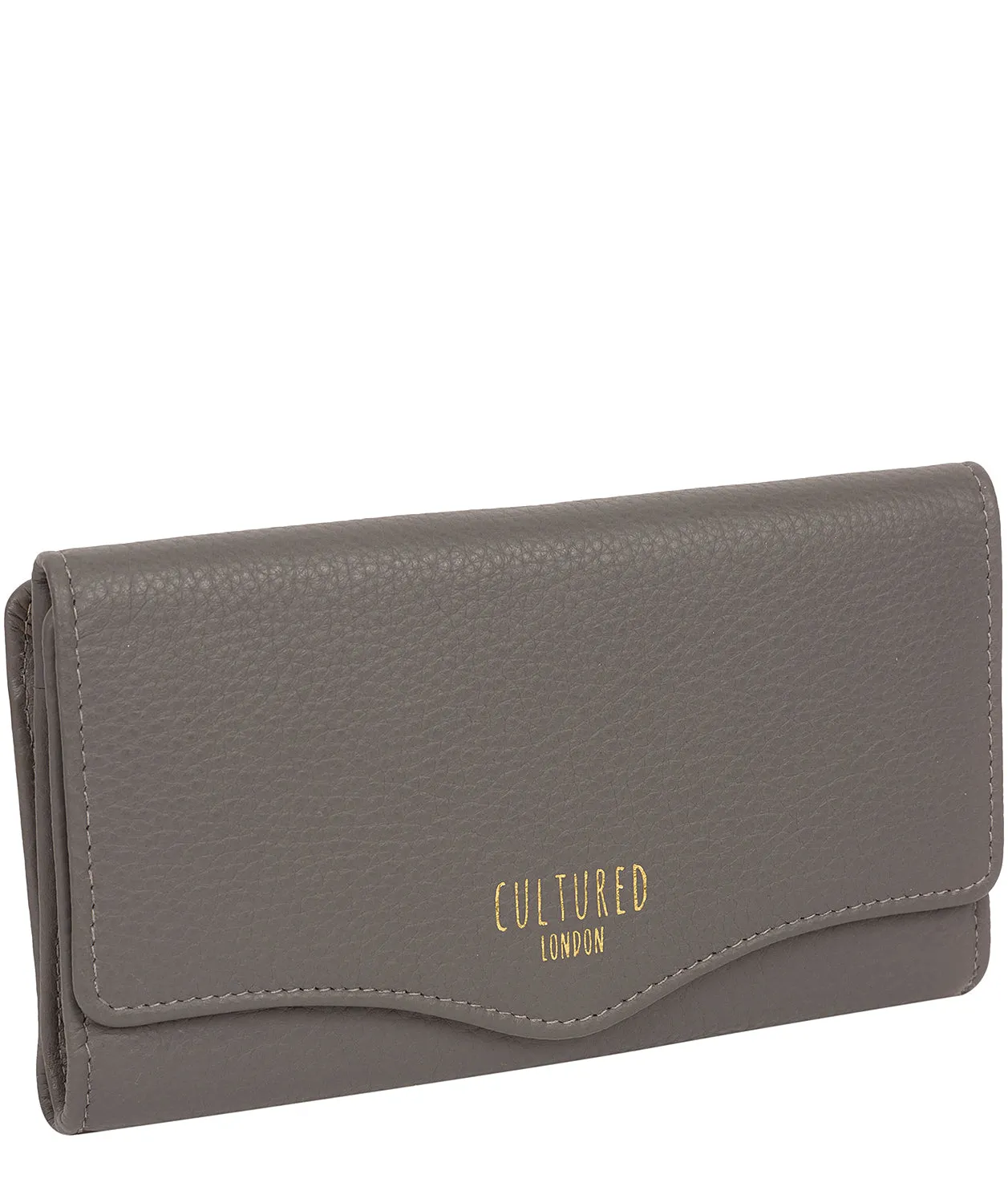 'Letitia' Grey Leather Purse