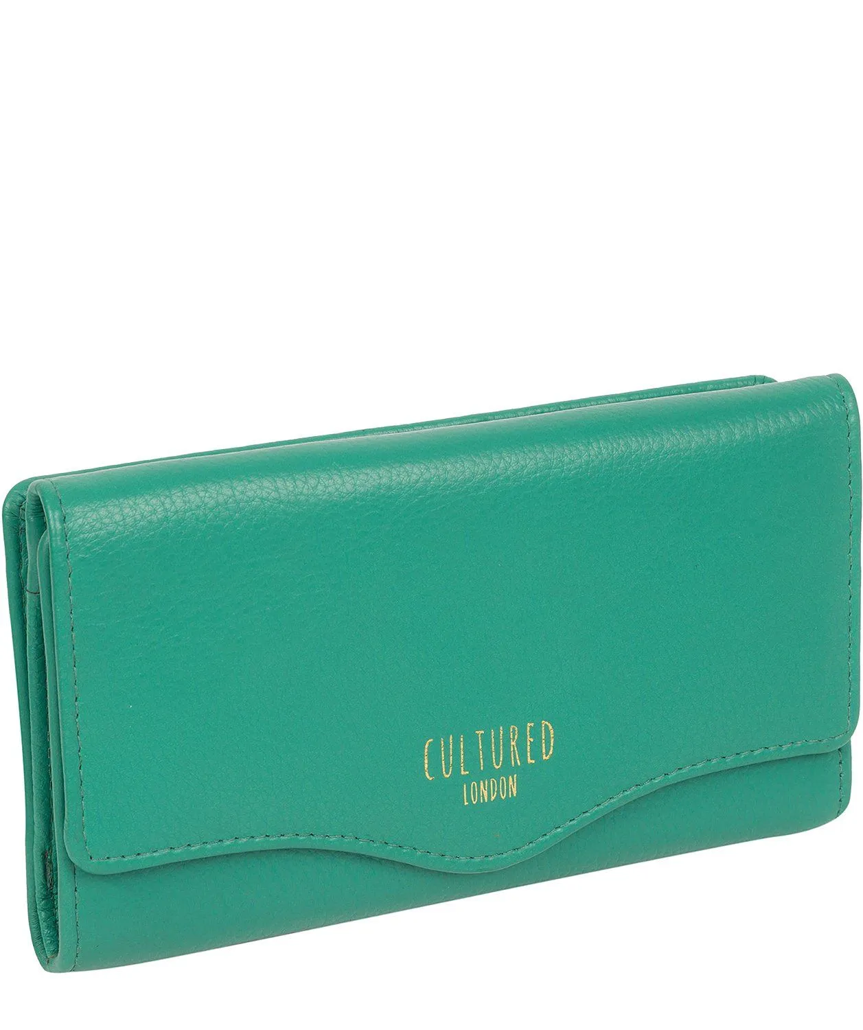 'Letitia' Leaf Green Leather Purse