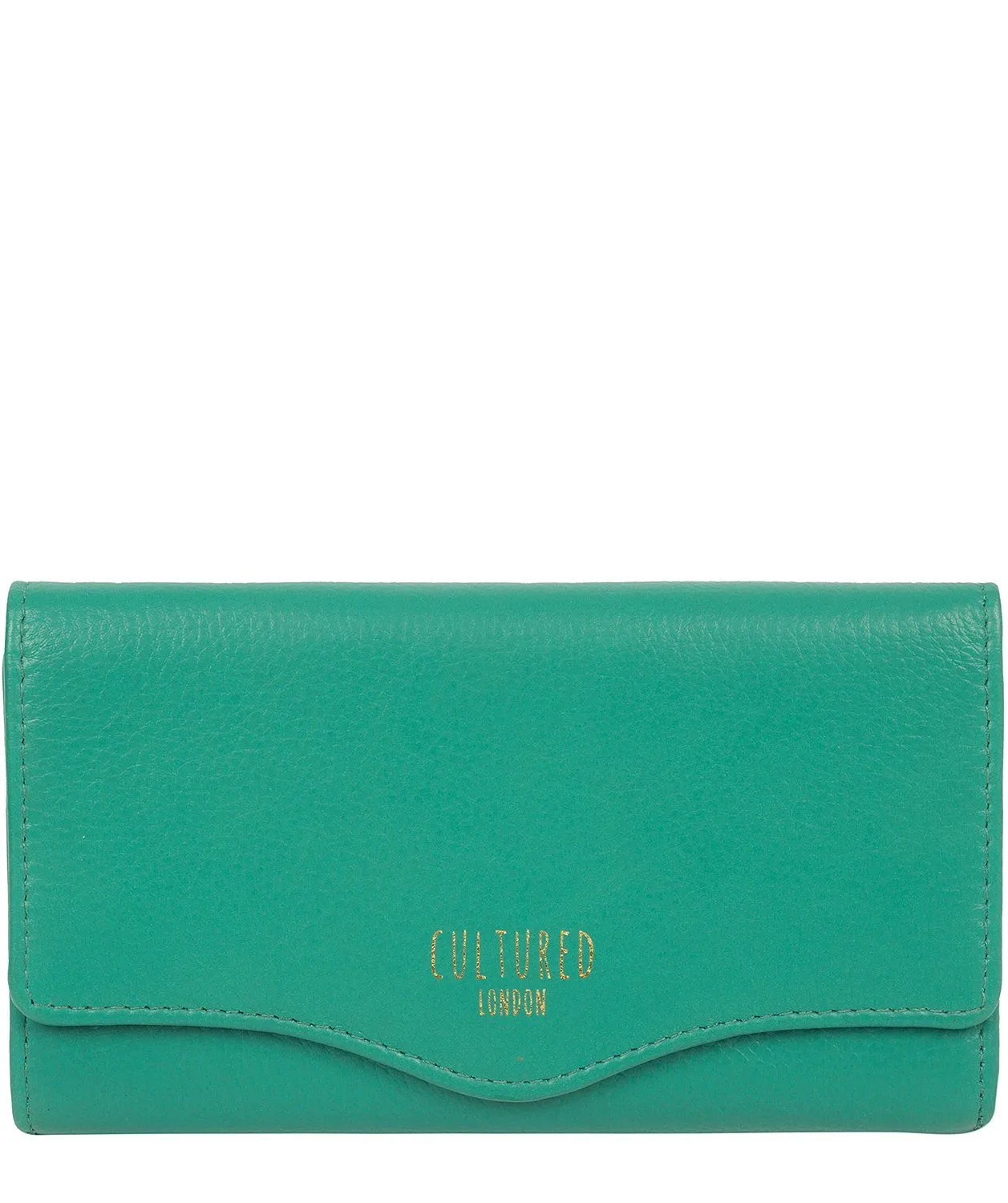 'Letitia' Leaf Green Leather Purse