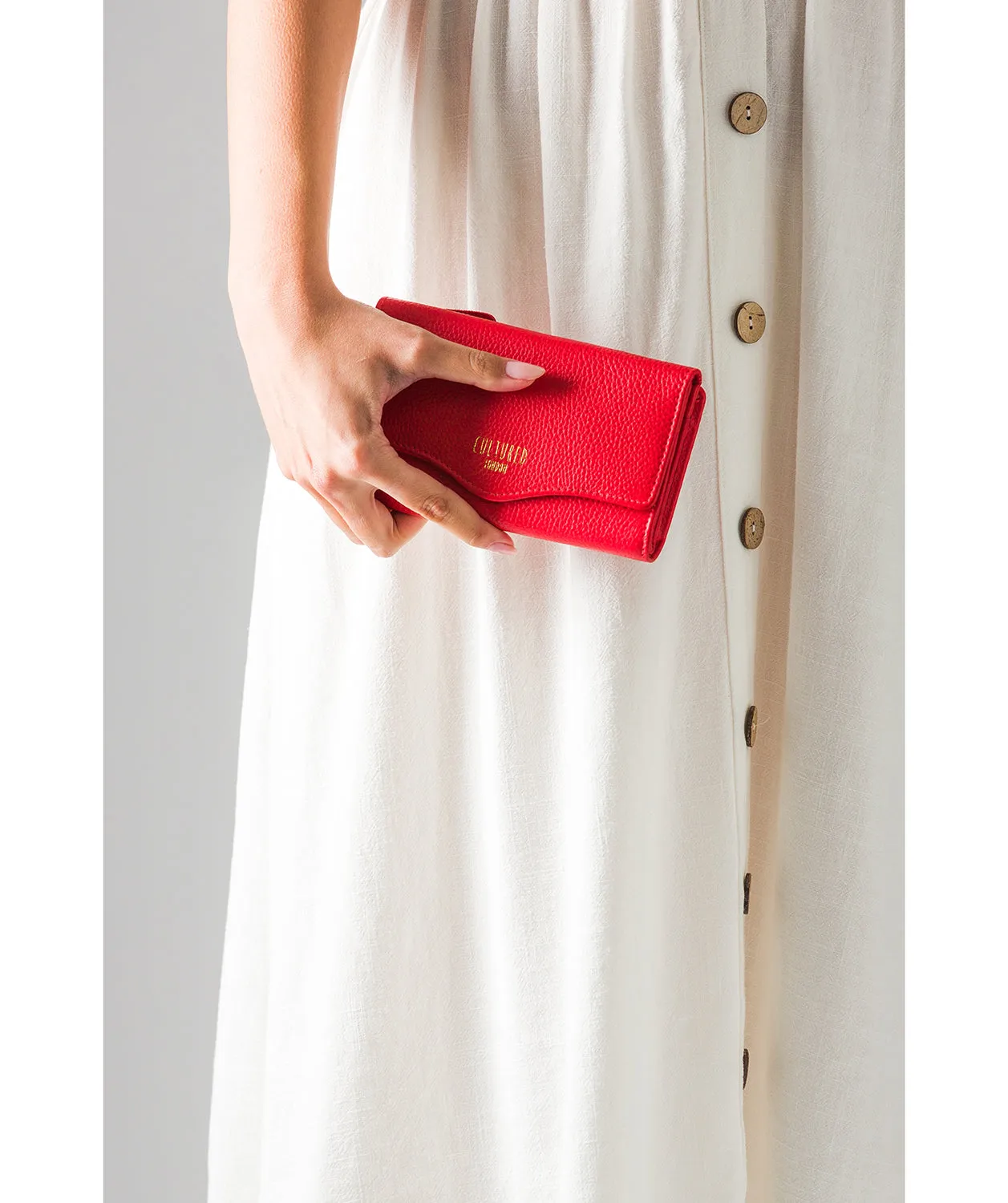 'Letitia' Royal Red Leather Purse