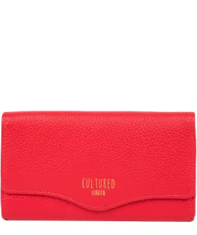 'Letitia' Royal Red Leather Purse