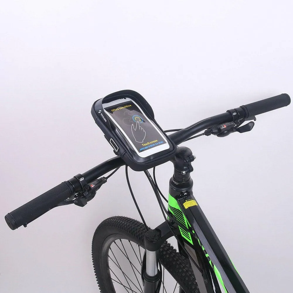 Lixada Waterproof Cycling Bike Bicycle Handlebar Bag Touchscreen Cell Phone Mount Holder Bag for 6.0 Inch Smartphone