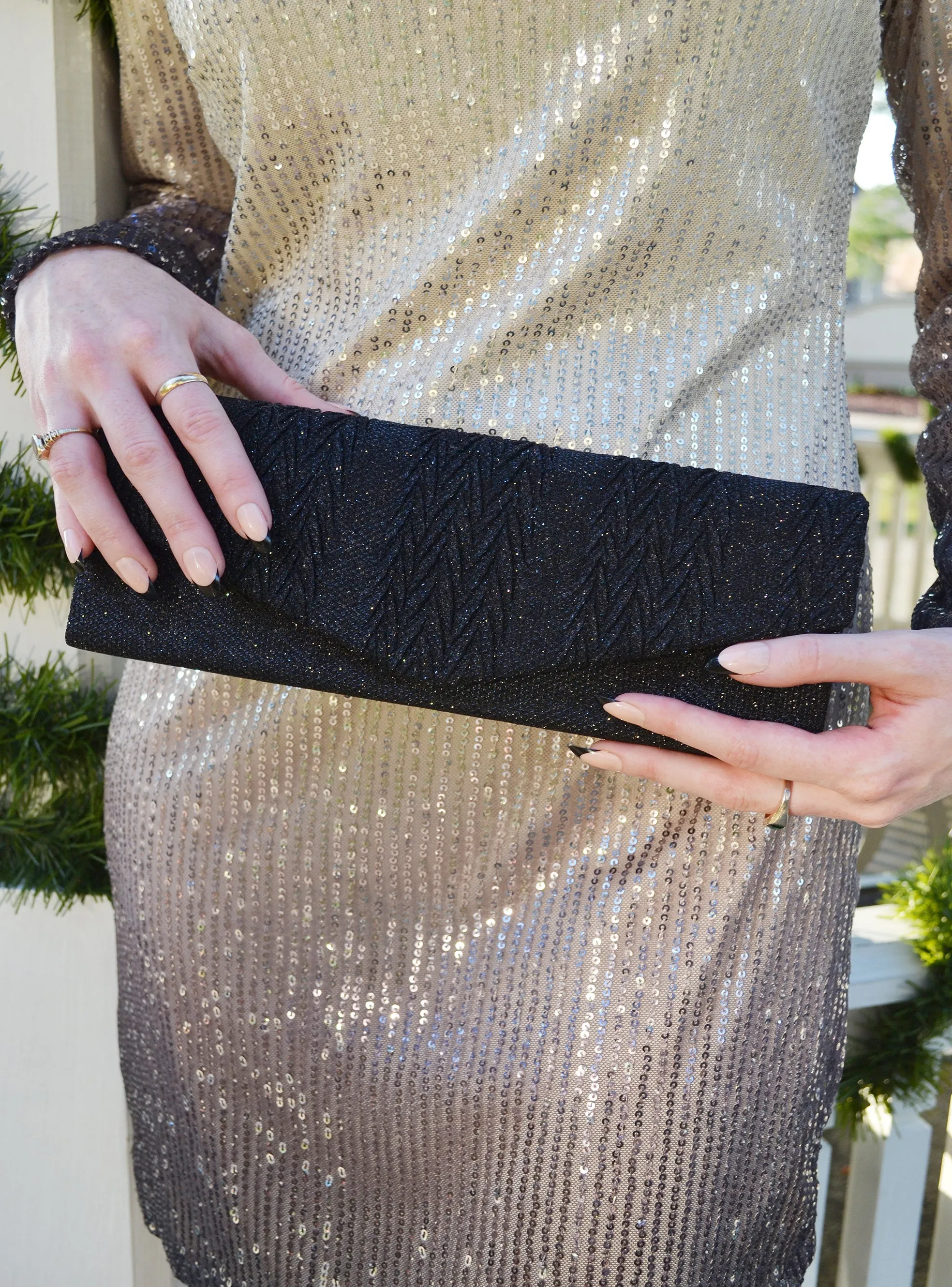 Long Sparkle Clutch Purse