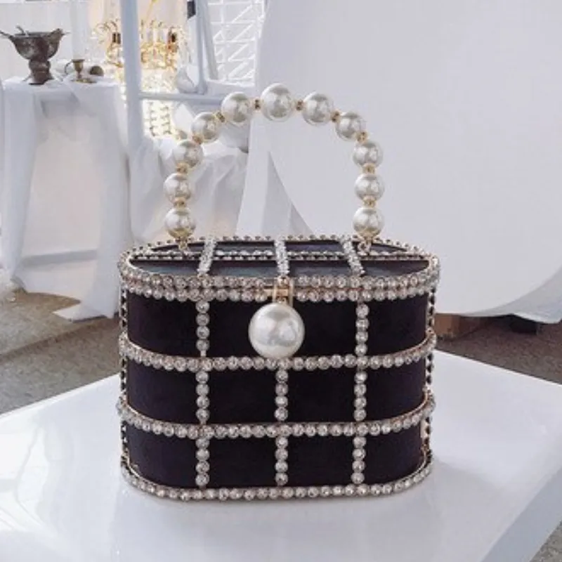 Luxe and Rhinestone Studded Basket Bags