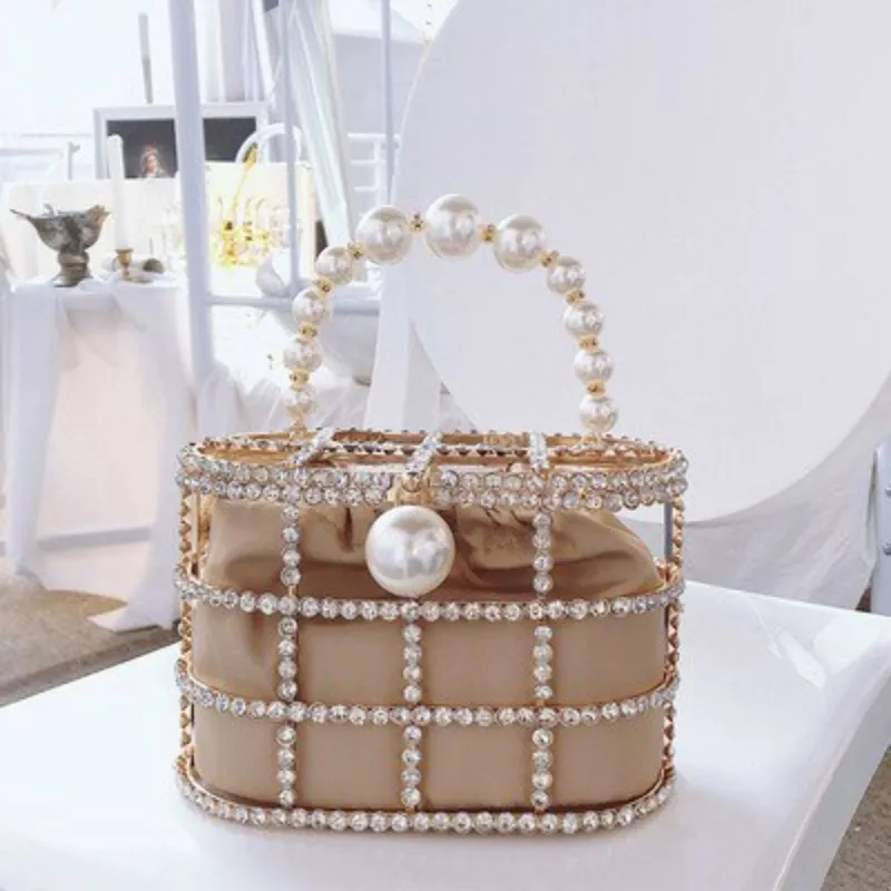 Luxe and Rhinestone Studded Basket Bags