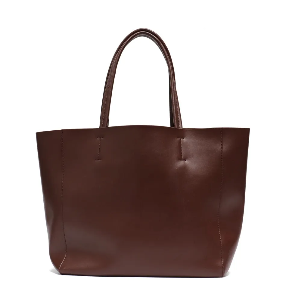 Luxury Fashionable Women's Large Capacity Leather Tote Bags