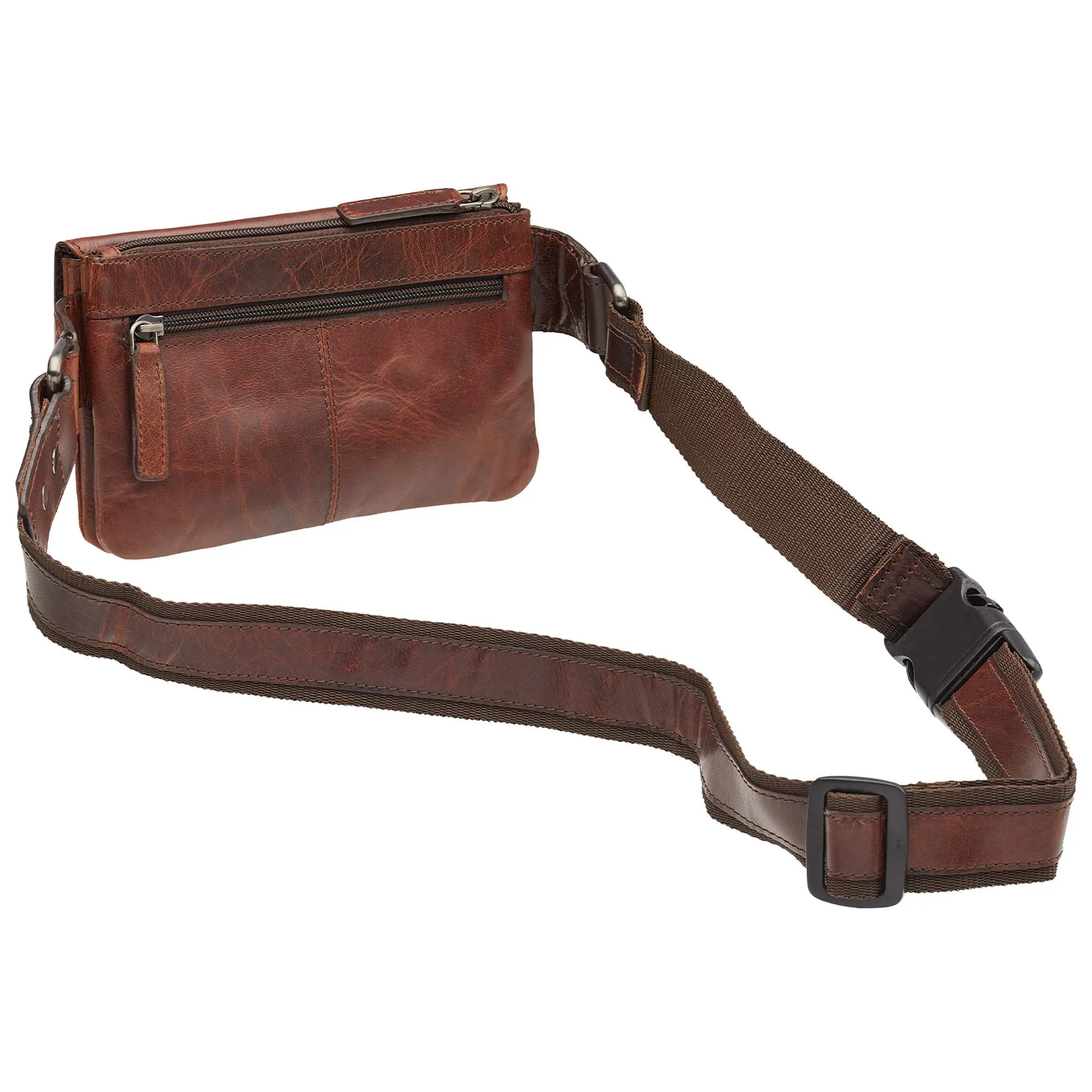 Mancini Leather Slim Waist Bag