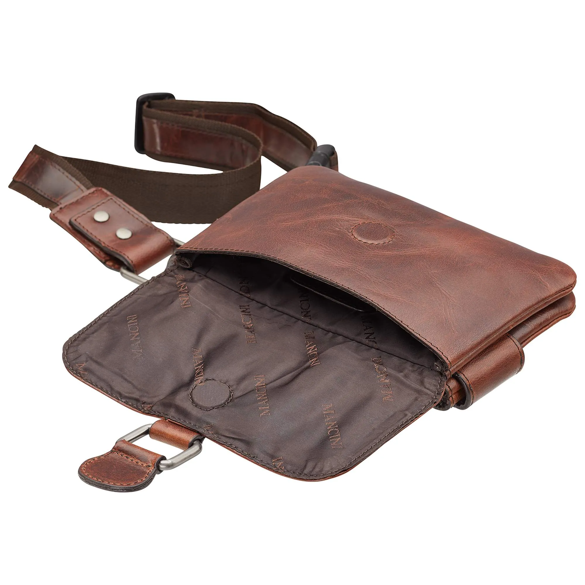 Mancini Leather Slim Waist Bag