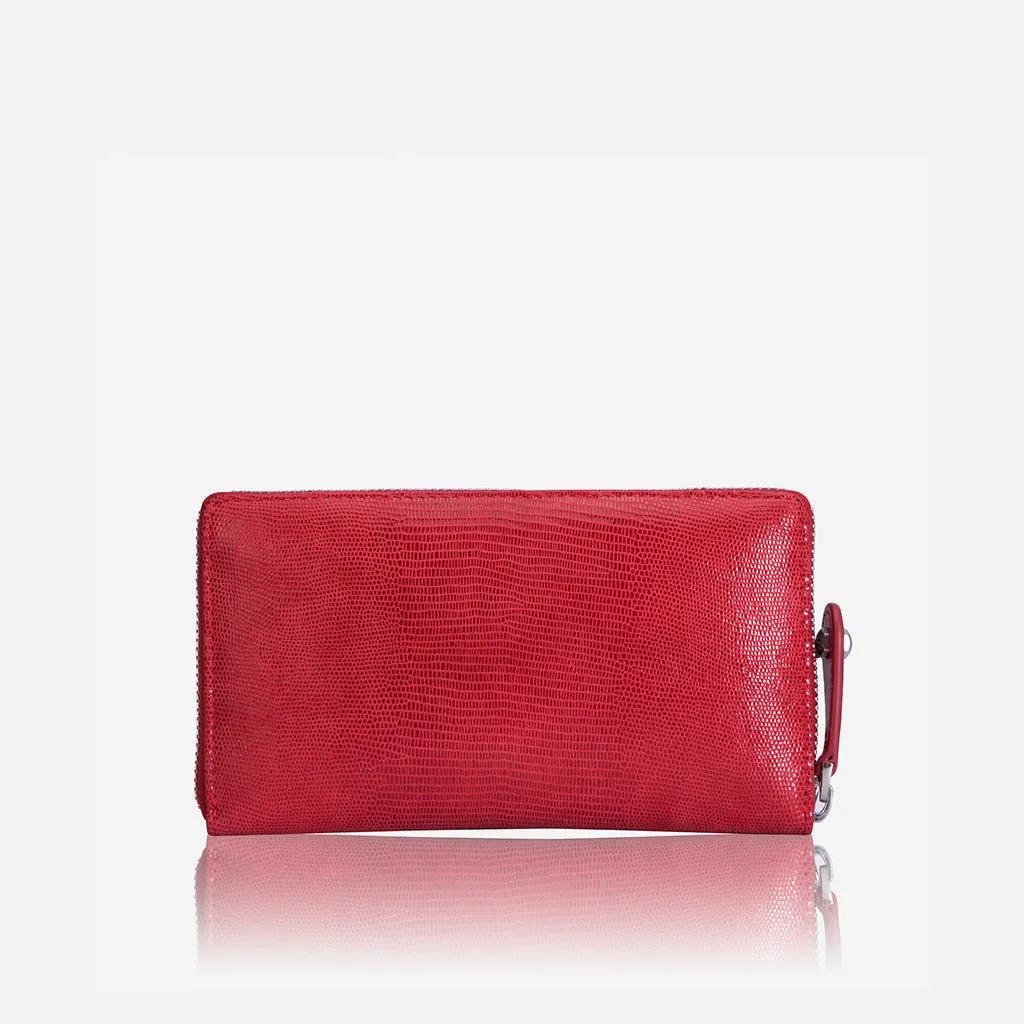 Medium Zip Around Purse, Cherry