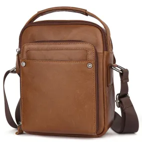 Mens Leather Briefcase, Messenger Bag, Leather Laptop Bag, Brown Satchel Bag, Graduation Gift for Him  2832