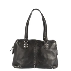 Michael Kors Leather Studded Shoulder Bag