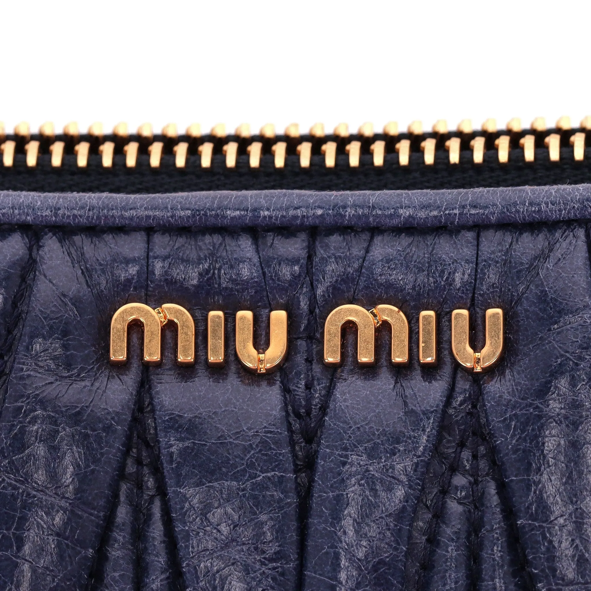 Miu Miu Matelasse Leather Clutch Bag