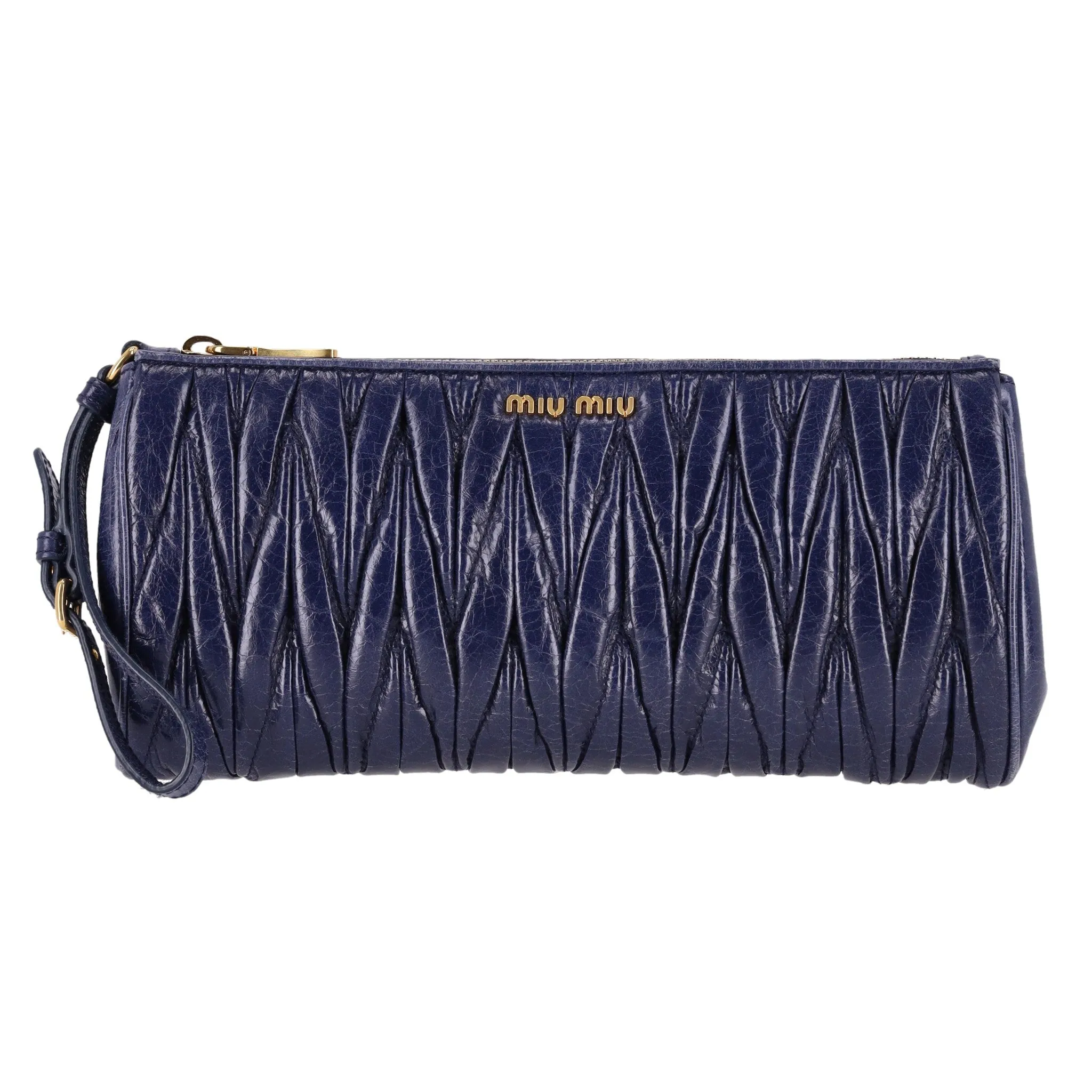 Miu Miu Matelasse Leather Clutch Bag