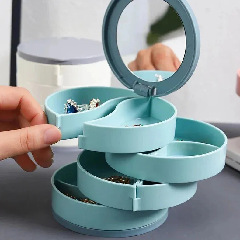 Multi-Layer Rotating  Jewelry Organizer Storage