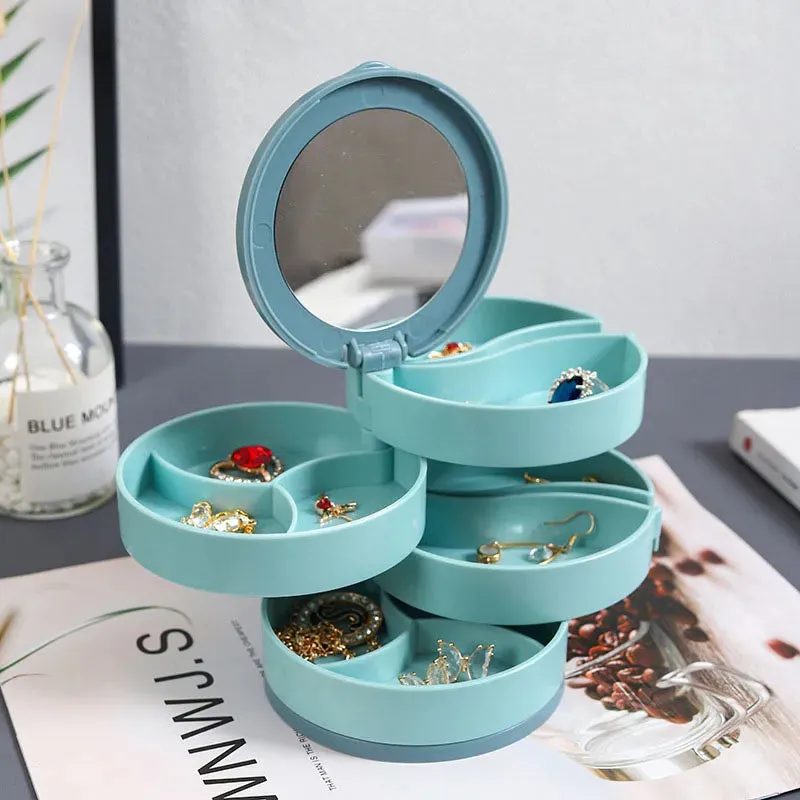 Multi-Layer Rotating  Jewelry Organizer Storage