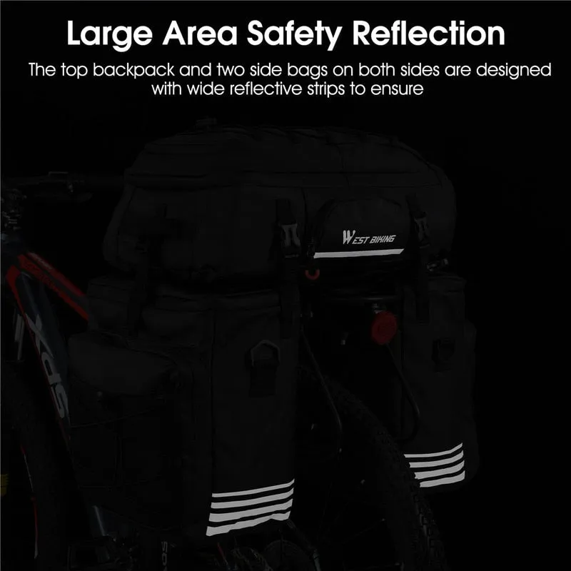 Multifunctional Bike Bag Rear Seat Trunk Bag Waterproof Bicycle Pannier MTB Mountain Cycling Luggage Sport Backpack