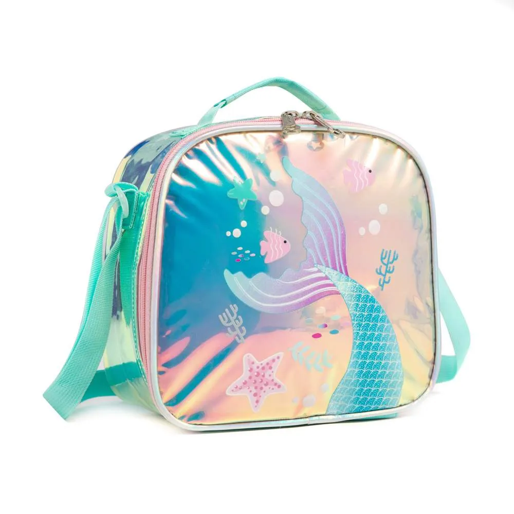 (NET)Mermaid Children's Trolley Backpack School Bag