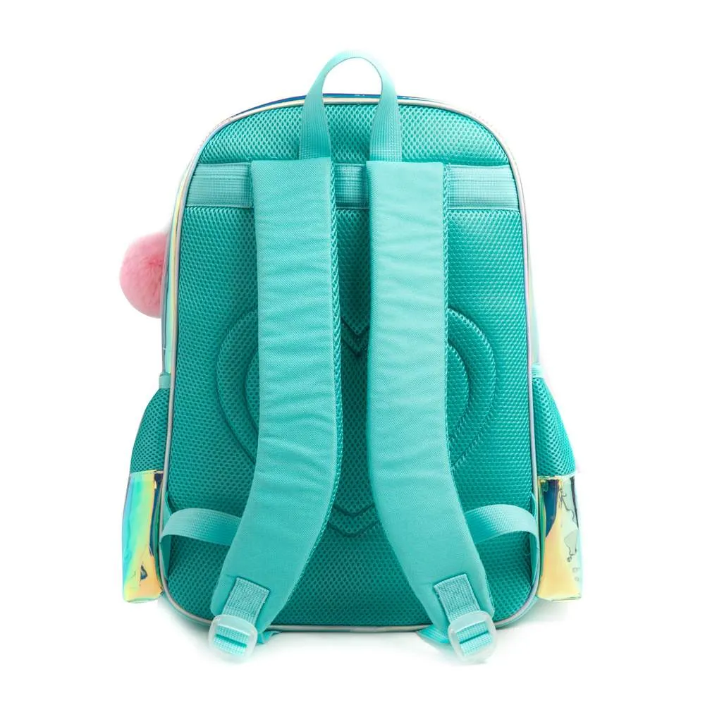 (NET)Mermaid Children's Trolley Backpack School Bag