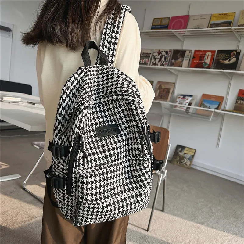 NEW Women's Luxury Fashion Knit Backpack Designer Ladies School Bag Female Large-capacity College Pattern High Quality Backpack