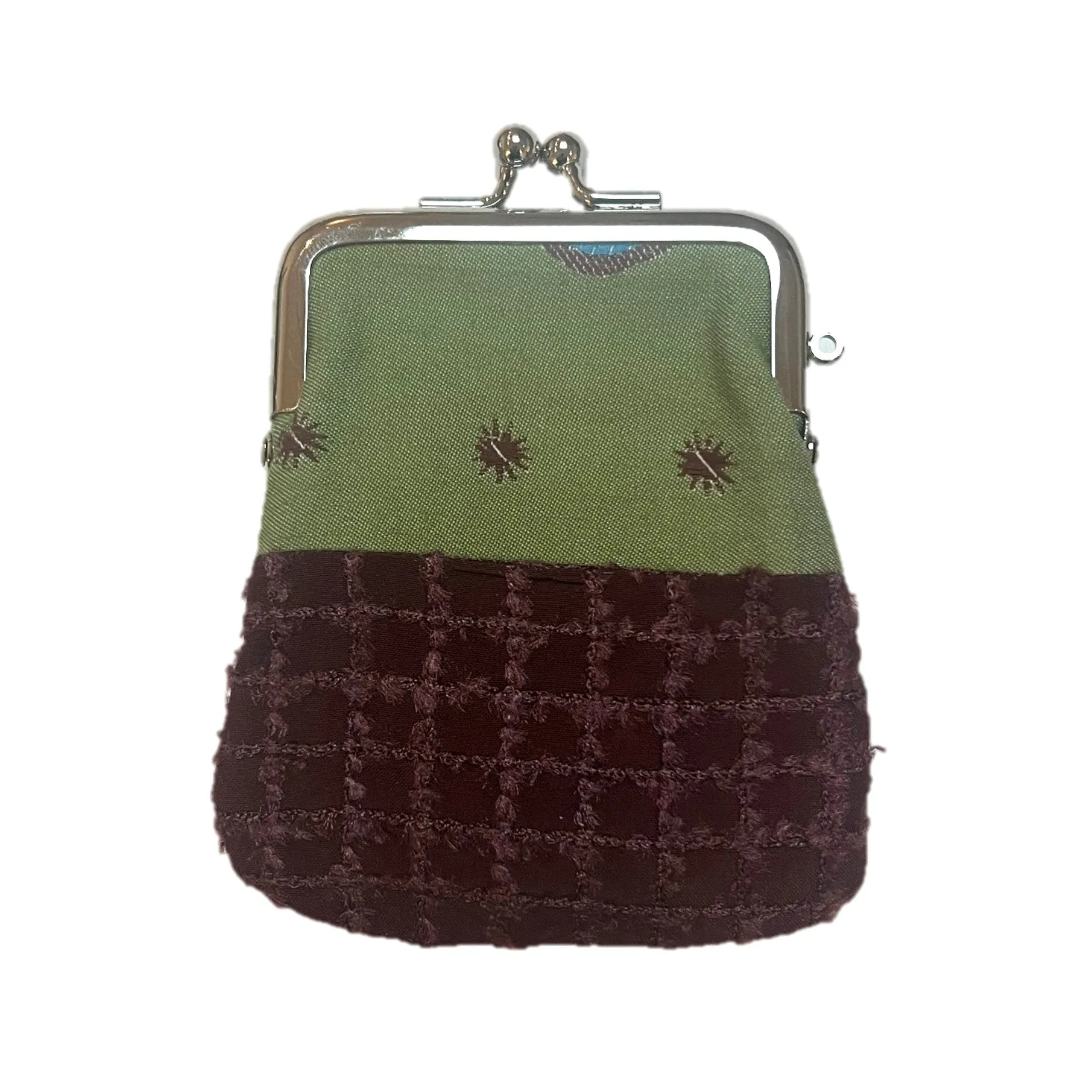 NUNO Coin Purse: "OriOri" (Green/Wine)