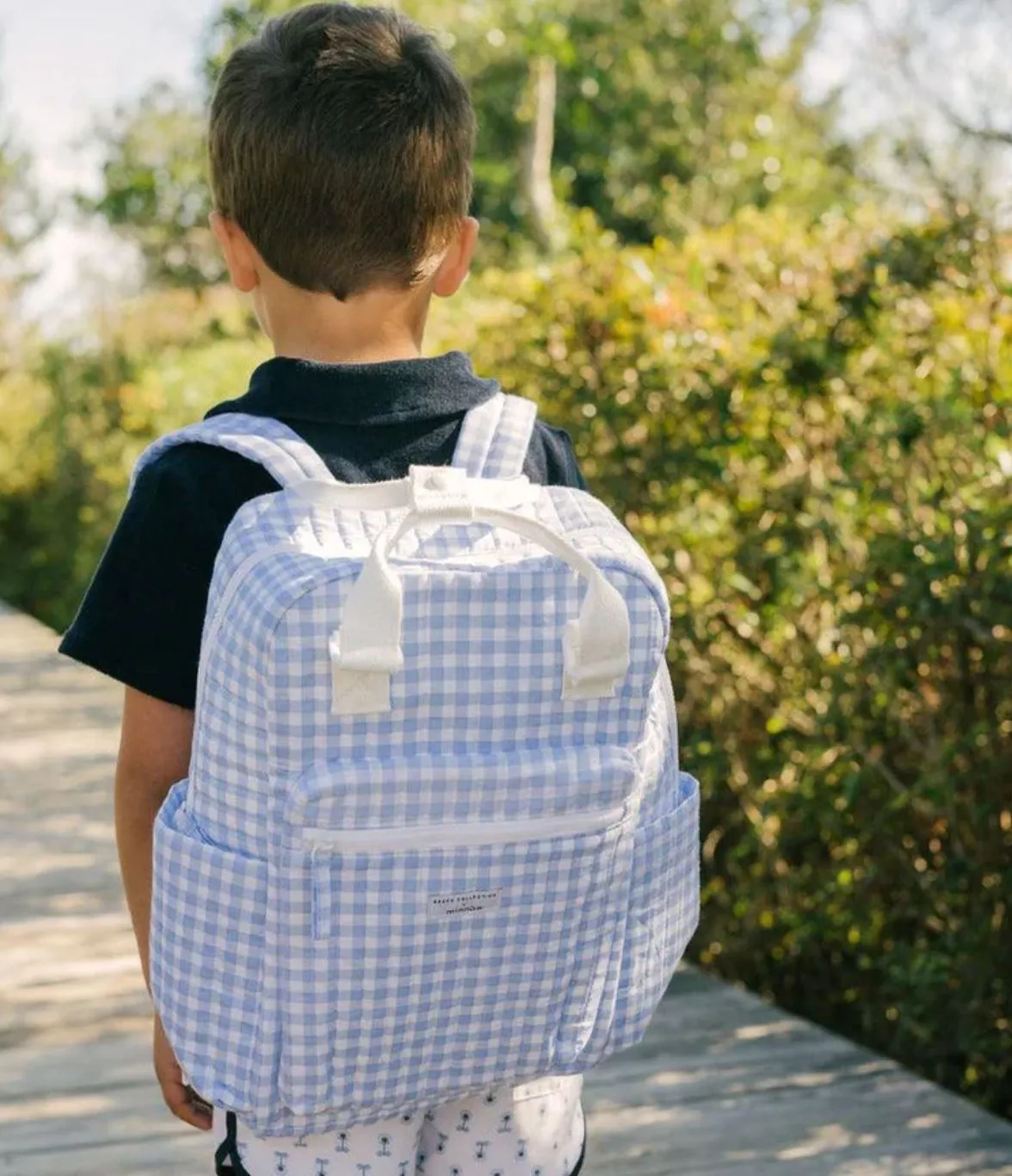 Oasis Blue Gingham Everyday Backpack